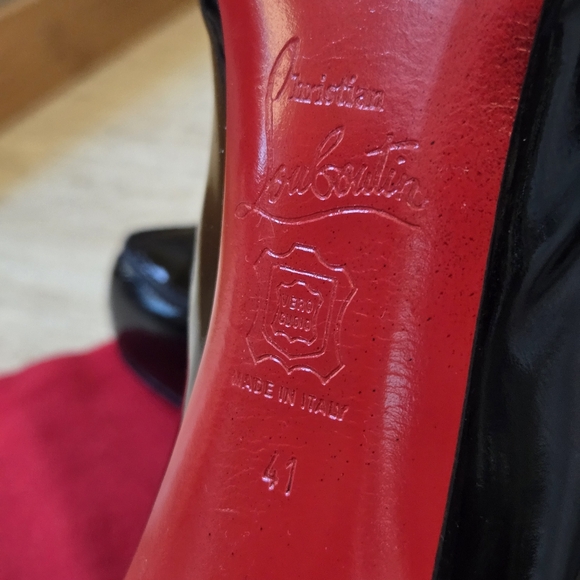 Louboutin Black Patent Lapano Loafer Zipper Booties - EUC - Picture 10 of 11